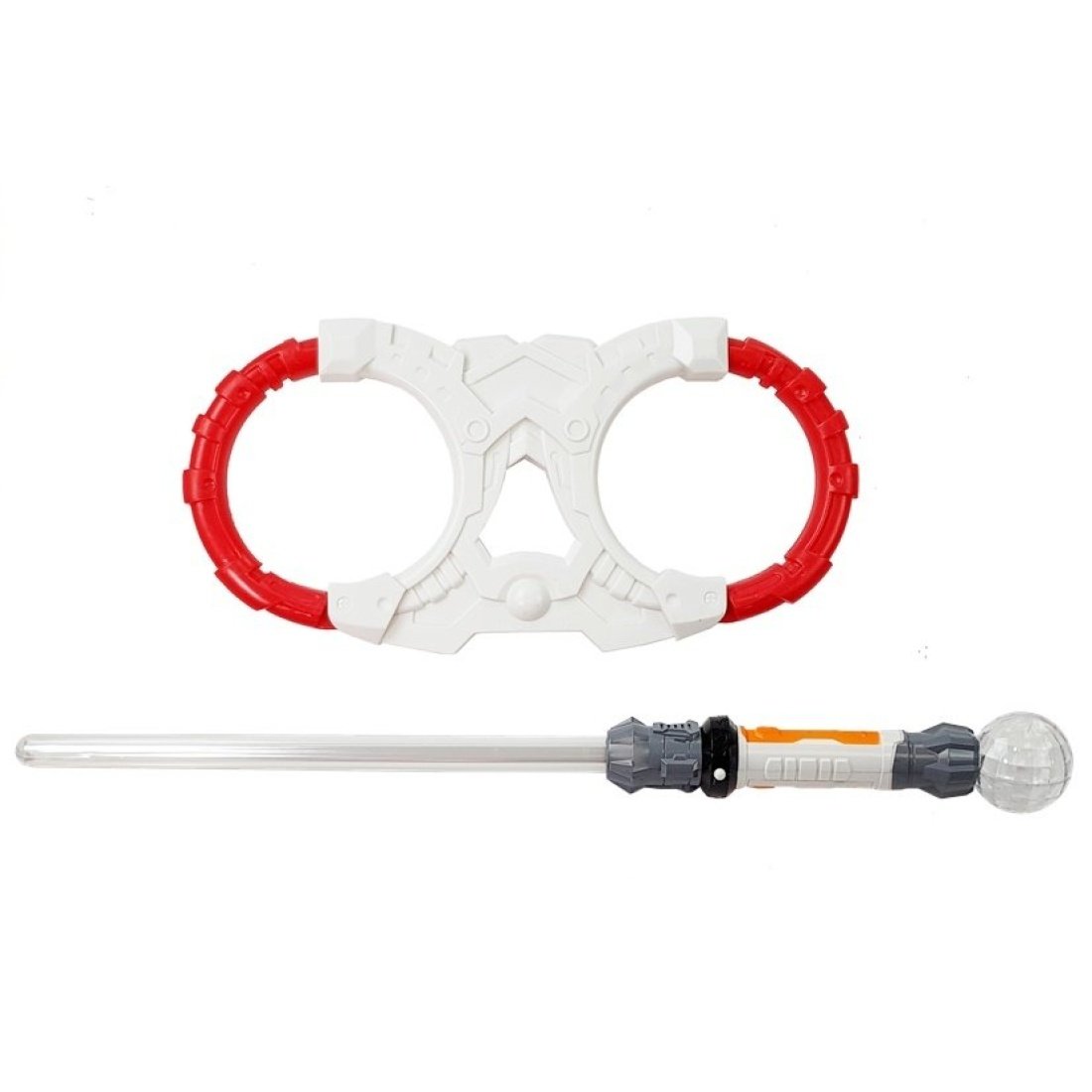 Σετ διαστημικό σπαθί, μάσκα όπλο ζώνη και Χειροπέδες με φως και ήχο, ηλικία 3+ Άσπρο - Image 4
