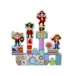 Ξύλινα Εκπαιδευτικά Τουβλάκια Κάστρο Πειρατών Σετ σε Κουβά για 3+ Ετών 46τμχ - Image 6