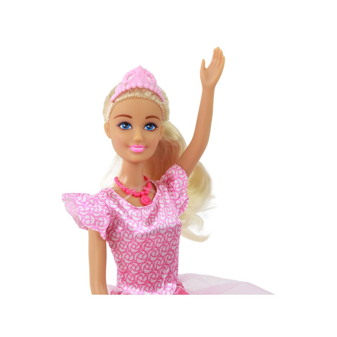 Παιδική Κούκλα Anlily Princess Ξανθά Μαλλιά Τιάρα Ροζ Φόρεμα - Image 3