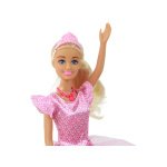 Παιδική Κούκλα Anlily Princess Ξανθά Μαλλιά Τιάρα Ροζ Φόρεμα - Image 3