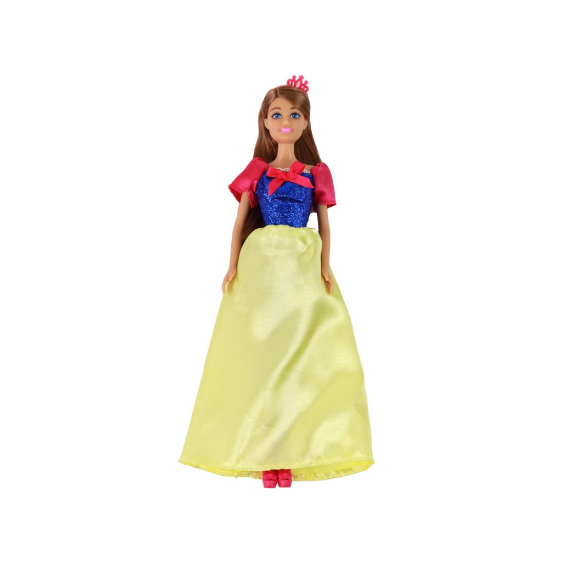 Παιδική Κούκλα Anlily Princess Μακριά Σκούρα Μαλλιά Κίτρινο Φόρεμα - Image 4
