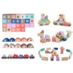 Ξύλινα Εκπαιδευτικά Τουβλάκια City Σετ σε Κουβά για 3+ Ετών 162τμχ - Image 3