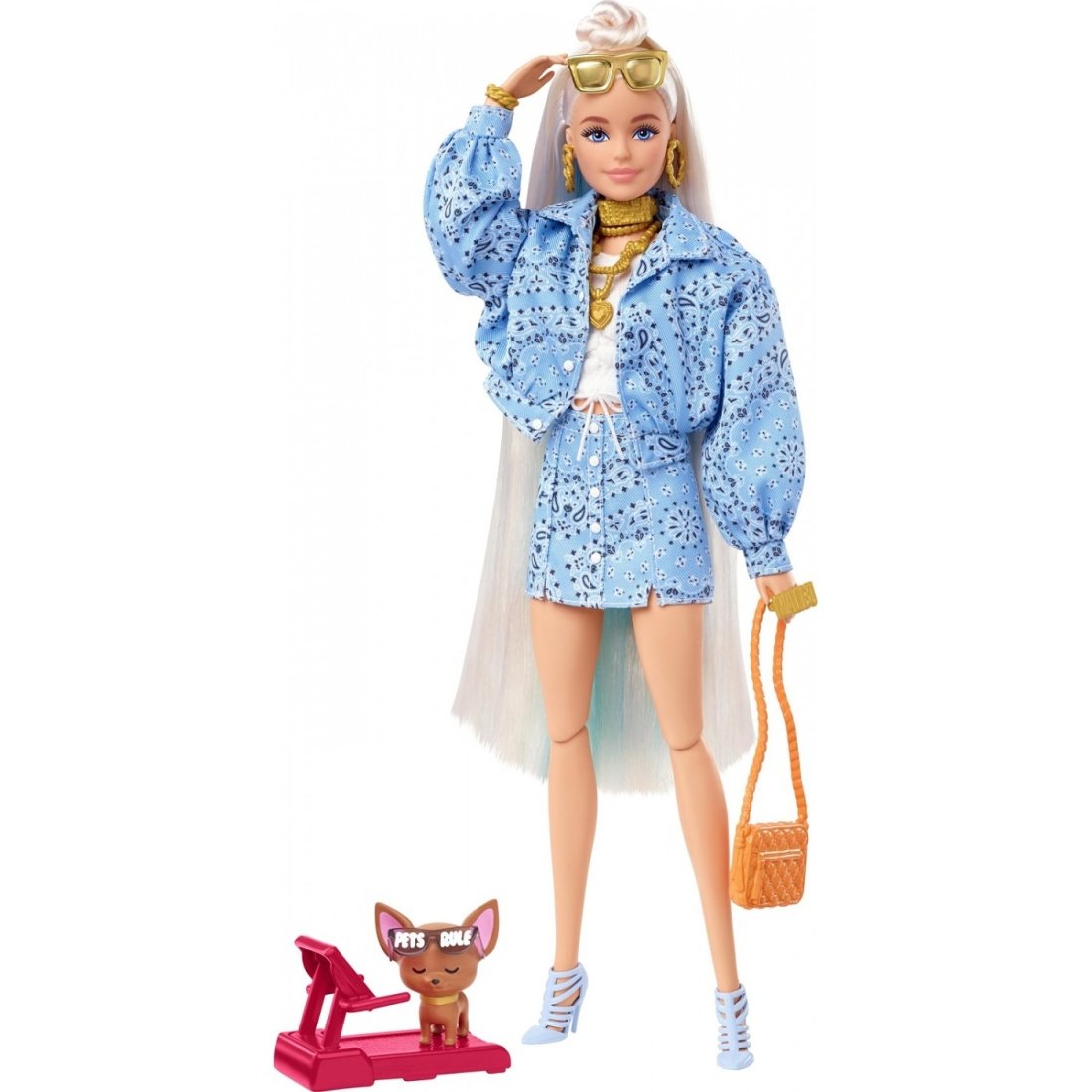 Mattel Κούκλα Barbie Extra Blonde Bandana για 3+ Ετών HHN08 - Image 2