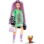 Barbie Κούκλα Extra Crimped Lavender Hair and Pet Puppy, Checkered Jacket για 3+ Ετών