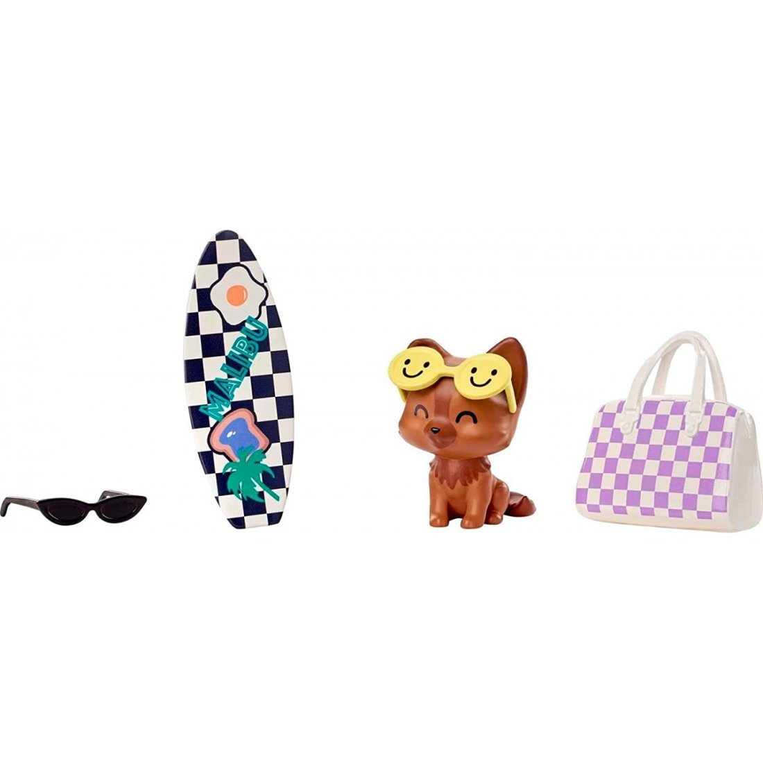 Barbie Κούκλα Extra Crimped Lavender Hair and Pet Puppy, Checkered Jacket για 3+ Ετών - Image 4