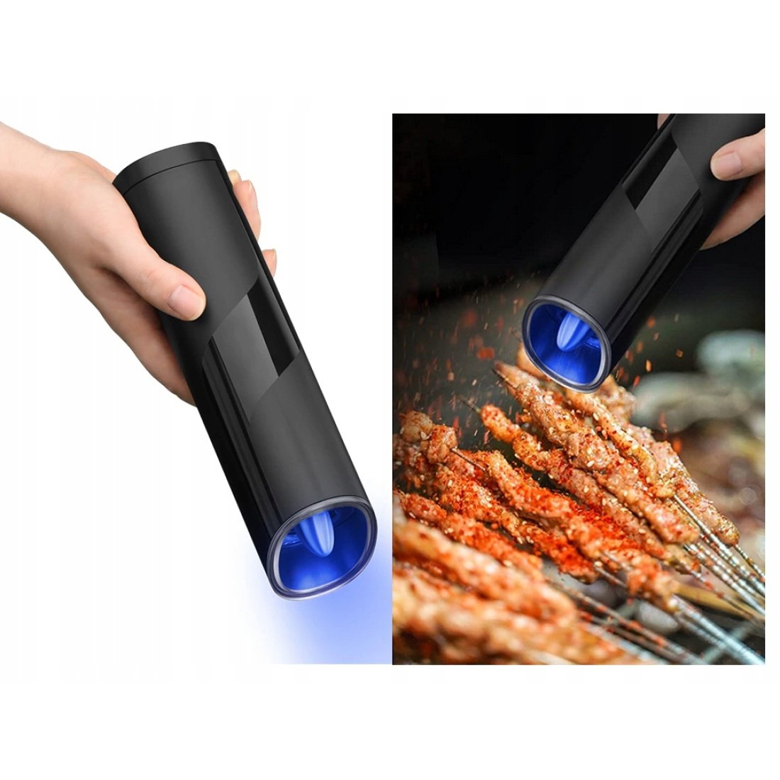 Ηλεκτρικός Μύλος Μπαχαρικών σε Μαύρο Χρώμα με Led - Image 7