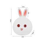 Verk Group Led Παιδικό Διακοσμητικό Φωτιστικό Αφής Κουνελάκι Λευκό RGB - Image 6