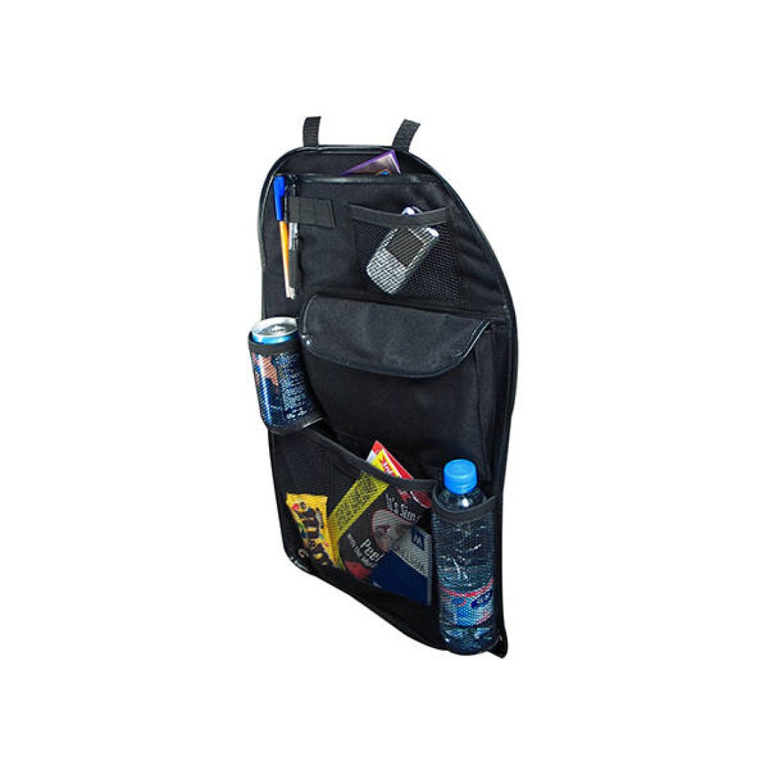 Θήκη Πλάτης Καθίσματος Αυτοκινήτου με 8 Θήκες Αποθήκευσης σε Μαύρο Χρώμα 59x38cm - Image 5