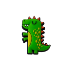 Αξεσουάρ για Διακόσμηση Παπουτσιών Crocs σχέδιο Δεινοσαυράκι T-Rex Πράσινο