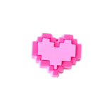 Αξεσουάρ για Διακόσμηση Παπουτσιών Crocs σχέδιο Καρδιά Ροζ