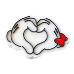 Αξεσουάρ για Διακόσμηση Παπουτσιών Crocs σχέδιο Minnie Mouse Heart Hand