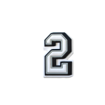 Αξεσουάρ για Διακόσμηση Παπουτσιών Crocs σχέδιο Number 2 Αριθμός Λευκό