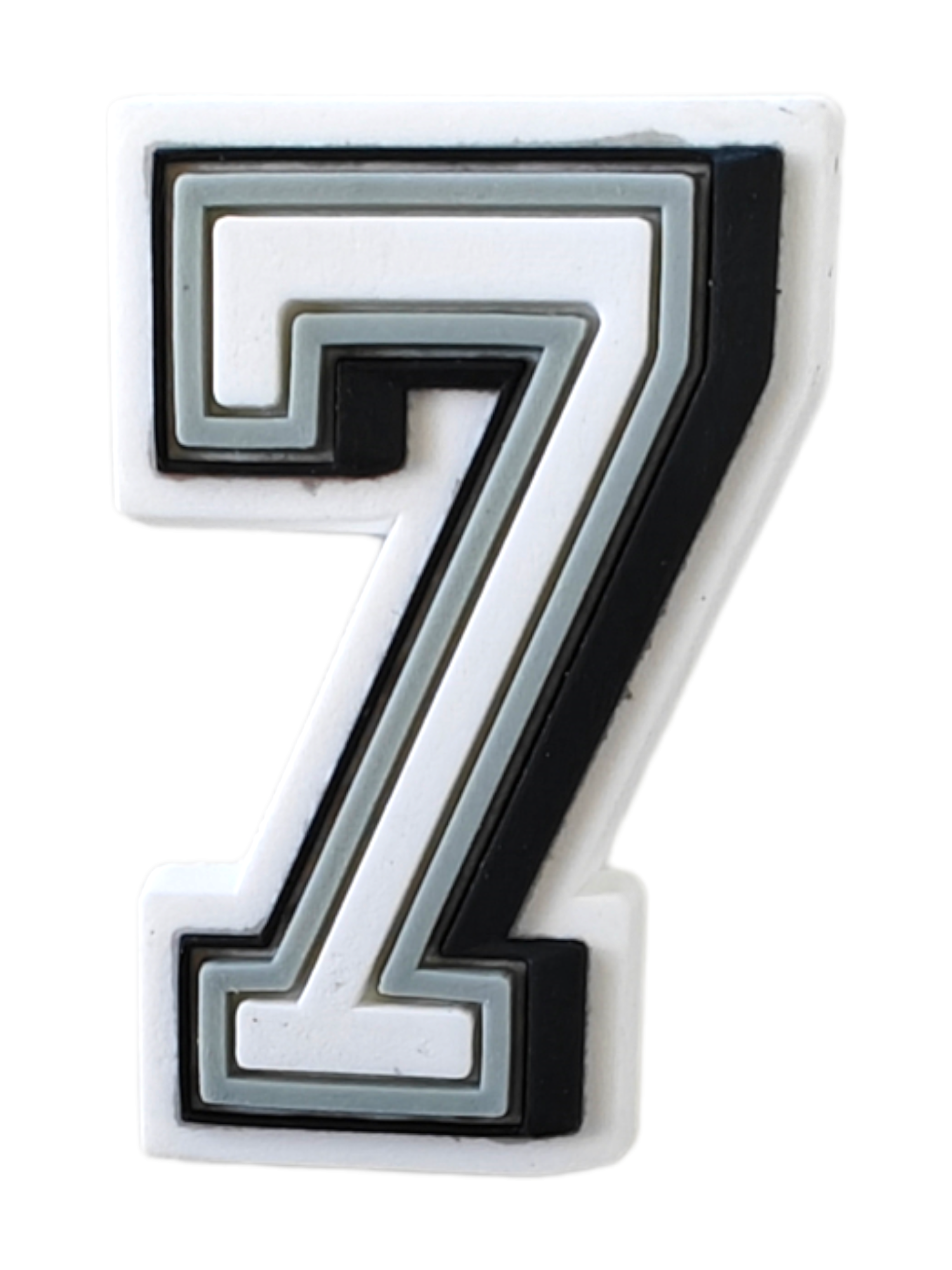 IMG20240325124244 Αξεσουάρ για Διακόσμηση Παπουτσιών Crocs σχέδιο Number 7 Αριθμός Λευκό - Image 1