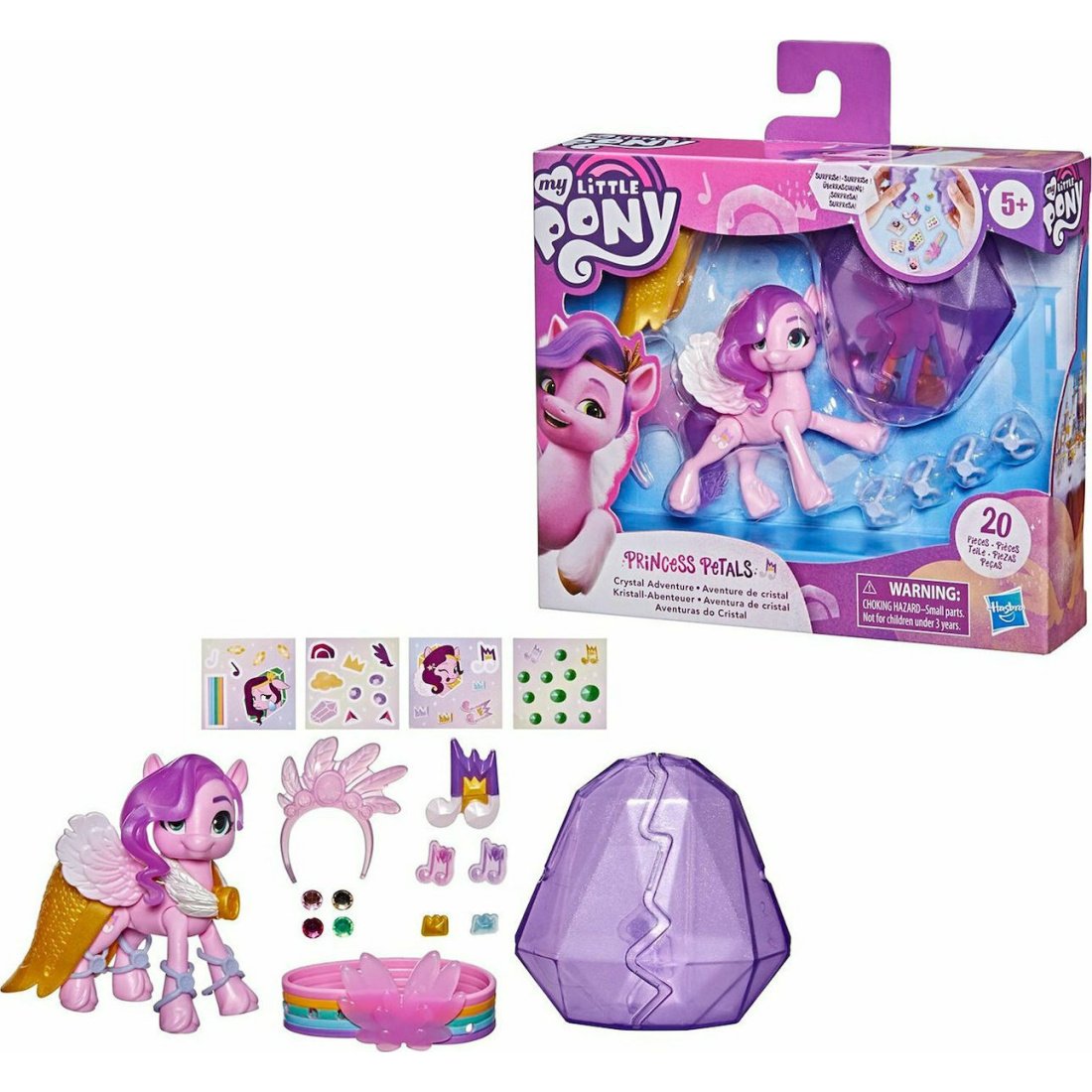 Hasbro Παιχνίδι Μινιατούρα My Little Pony A New Generation Crystal Adventure Princess Petals για 5+ Ετών 7εκ. - Image 7