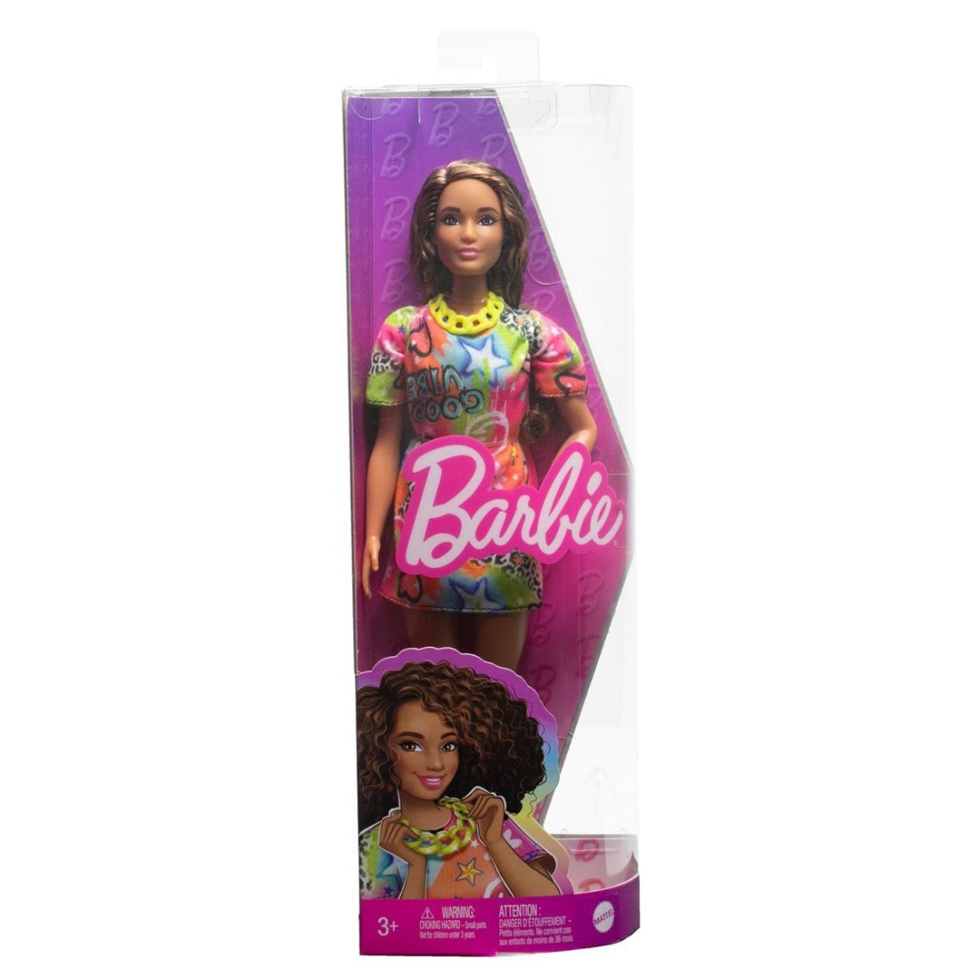 Mattel Barbie Fashionistas - Κούκλα Barbie Μελαχρινή Με Πουά Ολόσωμο HPF76 - Image 3