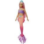 Mattel Νεα Barbie Γοργονα (Curvy, Pink Hair) With Pink Ombre Mermaid Tail and Tiara