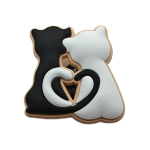 Αξεσουάρ για Διακόσμηση Παπουτσιών Crocs σχέδιο Δύο Γατούλες Άσπρη-Μαύρη Cat