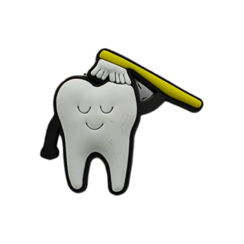 Αξεσουάρ για Διακόσμηση Παπουτσιών Crocs σχέδιο Δόντι με Οδοντόβουρτσα Ιατρικό