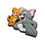 Αξεσουάρ για Διακόσμηση Παπουτσιών Crocs σχέδιο Tom and Jerry Γκρι-Καφέ τύπου Tom & Jerry 1