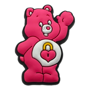 Αξεσουάρ για Διακόσμηση Παπουτσιών Crocs σχέδιο Αρκουδάκι της Αγάπης Φουξ 1