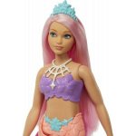 Mattel Νεα Barbie Γοργονα (Curvy, Pink Hair) With Pink Ombre Mermaid Tail and Tiara - Image 3