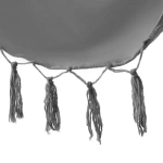 Αιώρα κάθισμα, Υφασμάτινη πολυθρόνα κούνια μονή, με μαξιλάρια, σε γκρι χρώμα, 125x97x130 cm - Image 12