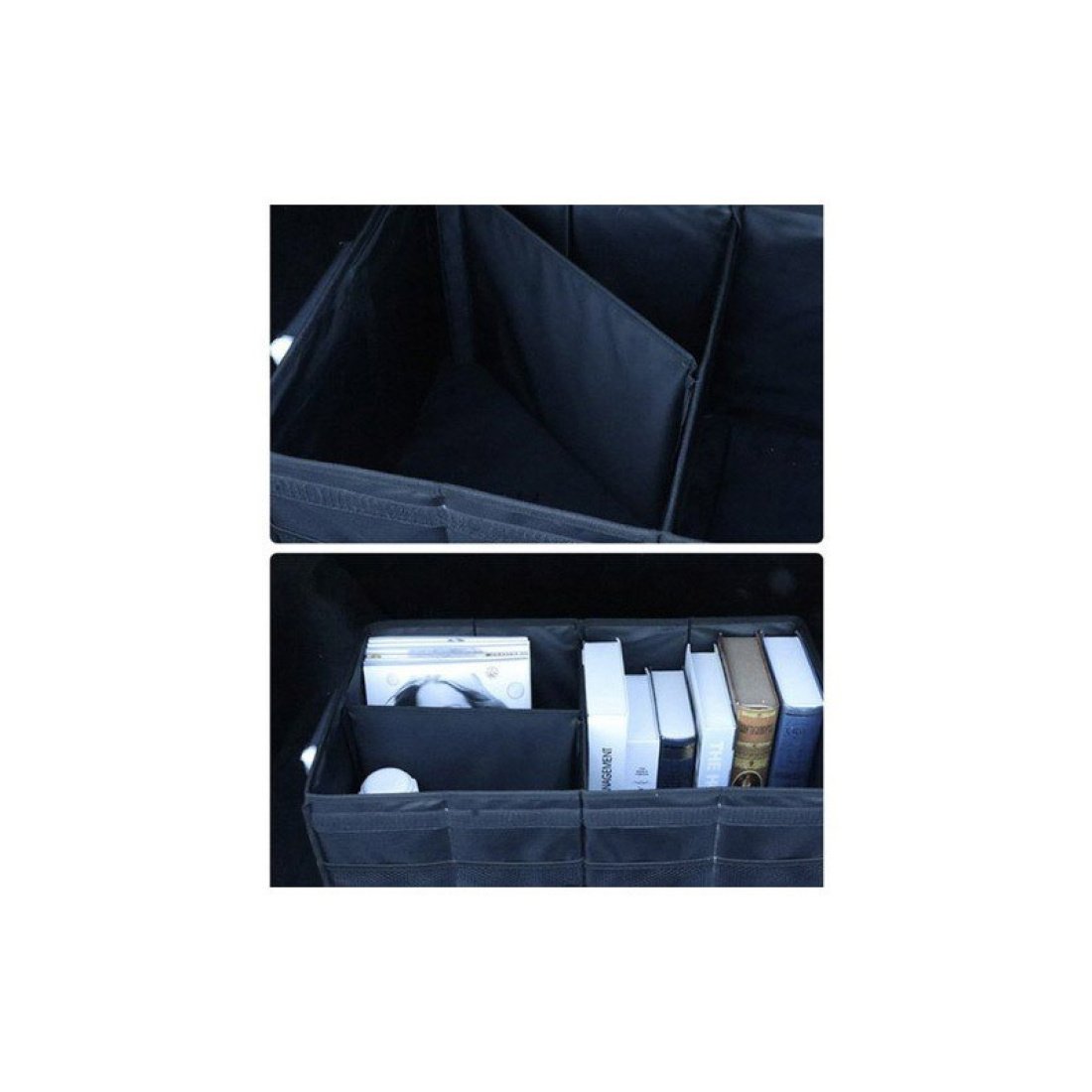 Πτυσσόμενη Θήκη Οργάνωσης Πορτ Μπαγκάζ με 3 θήκες σε μαύρο χρώμα, 59x35x30 cm - Xtrobb - Image 7