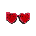 Αξεσουάρ για Διακόσμηση Παπουτσιών Crocs σχέδιο Γυαλιά Κόκκινα Καρδιά