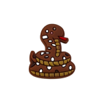 Αξεσουάρ για Διακόσμηση Παπουτσιών Crocs σχέδιο Φίδι Καφέ