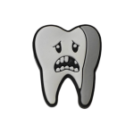 Αξεσουάρ για Διακόσμηση Παπουτσιών Crocs σχέδιο Δόντι Άσπρο-Γκρι