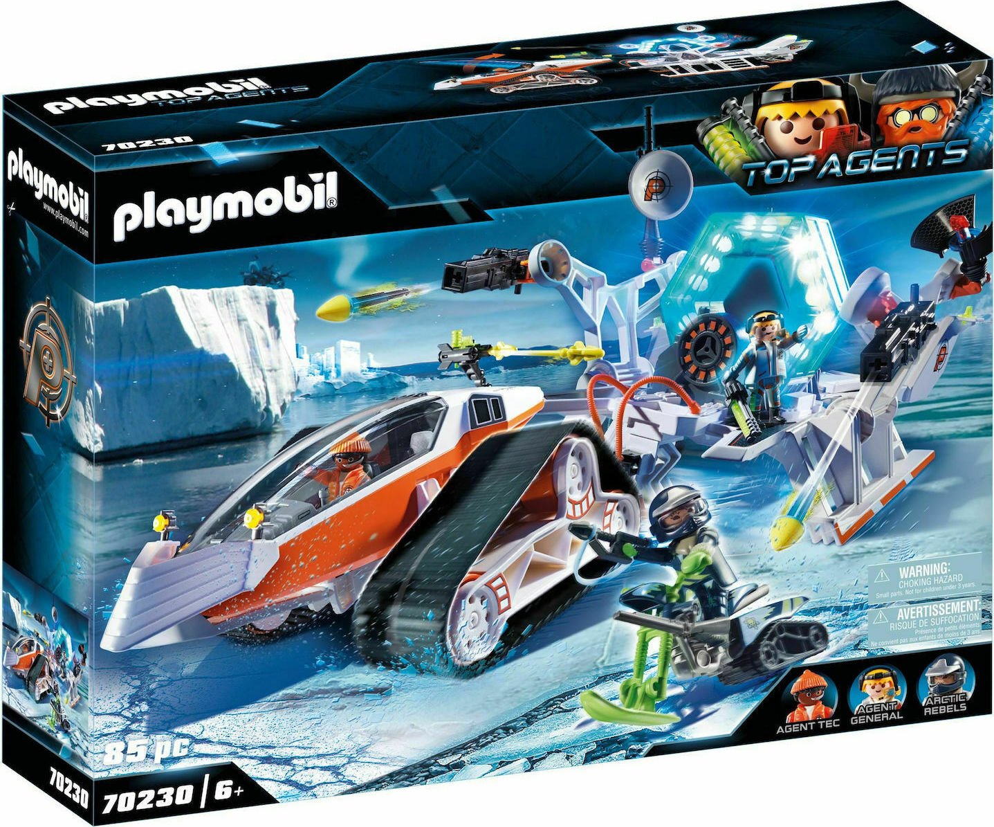 20211118150503_playmobil_top_agents_spy_team_command_sled Playmobil Top Agents Ερπυστριοφόρο Όχημα Της Spy Team (70230) - Image 1