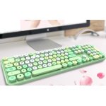 MOFII Ασύρματο Σετ Πληκτρολόγιο & Ποντίκι Sweet Wireless Keyboard + Mouse Set 2.4G - Πράσινο (SMK-623387AG) - Image 4
