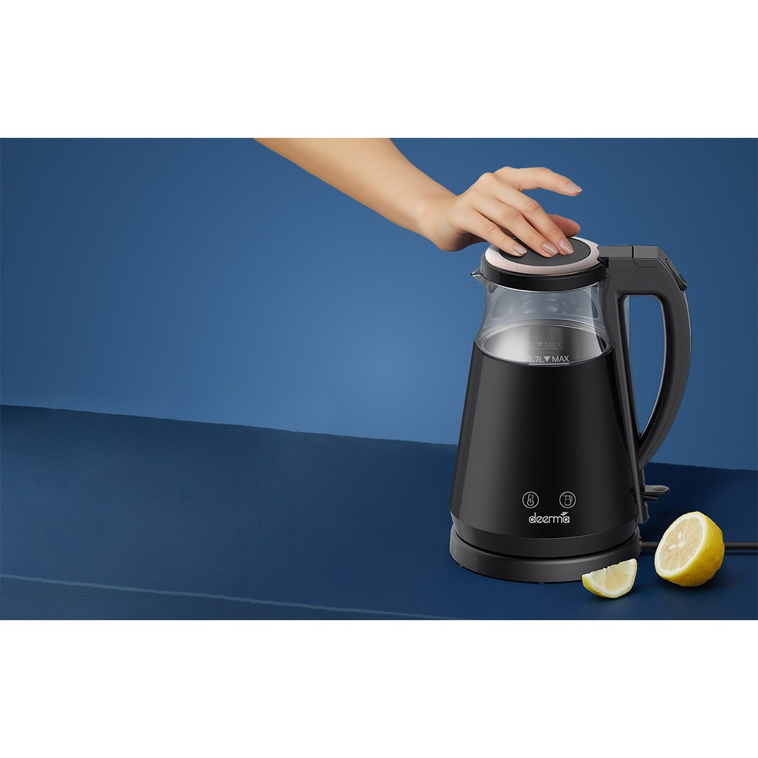 Deerma Βραστήρας με έλεγχο της θερμοκρασίας 1.7lt 1700W Μαύρος - Image 11