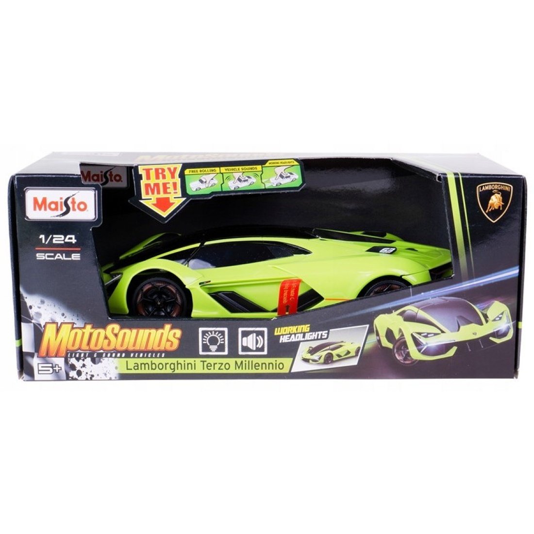 Αυτοκίνητο με Ήχο Lamborghini Terzo Millennio Λαχανί 1:24 - Image 3