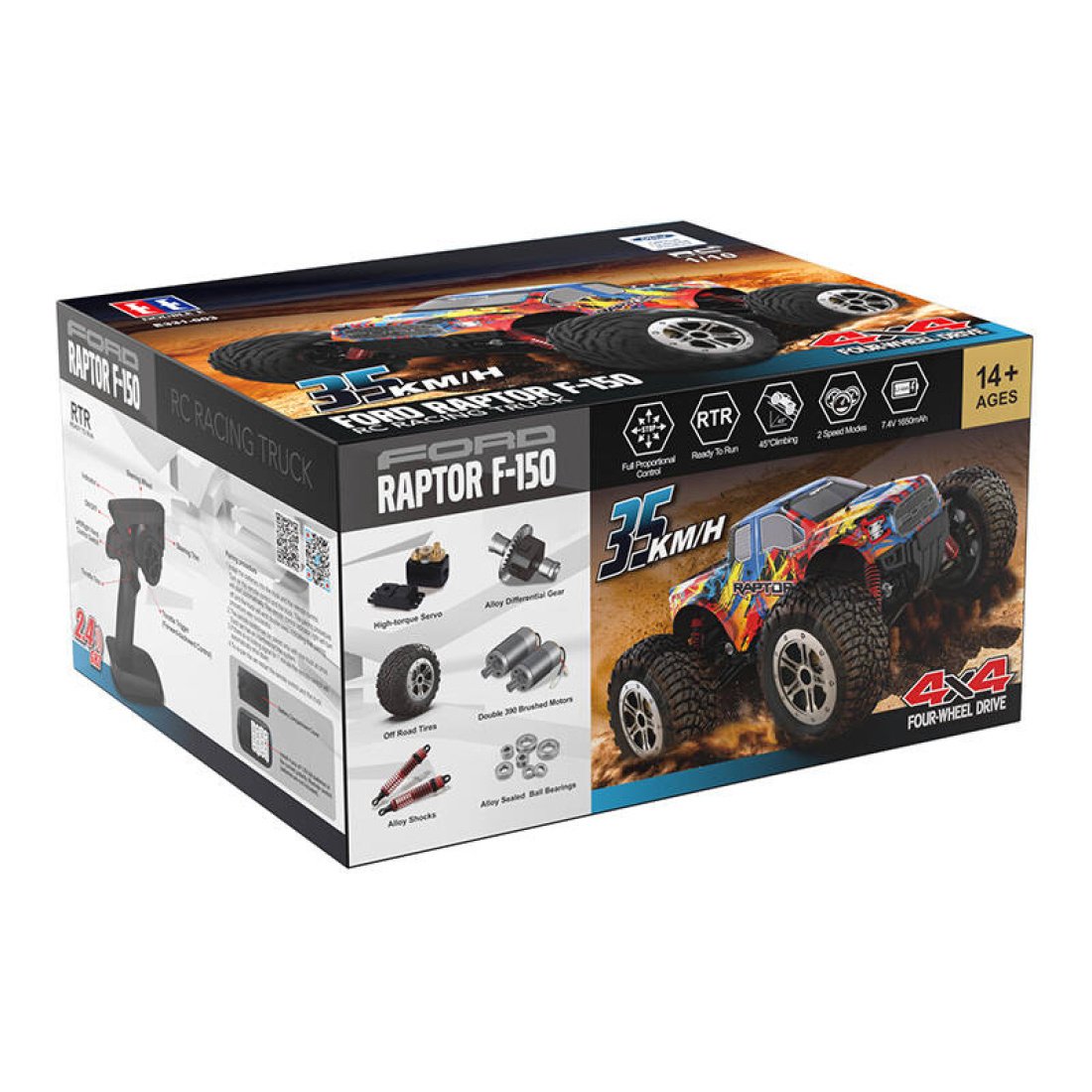 Αυτοκίνητο με τηλεχειρισμό 1:10 Double Eagle Ford F-150 Raptor E331-003 - Image 5