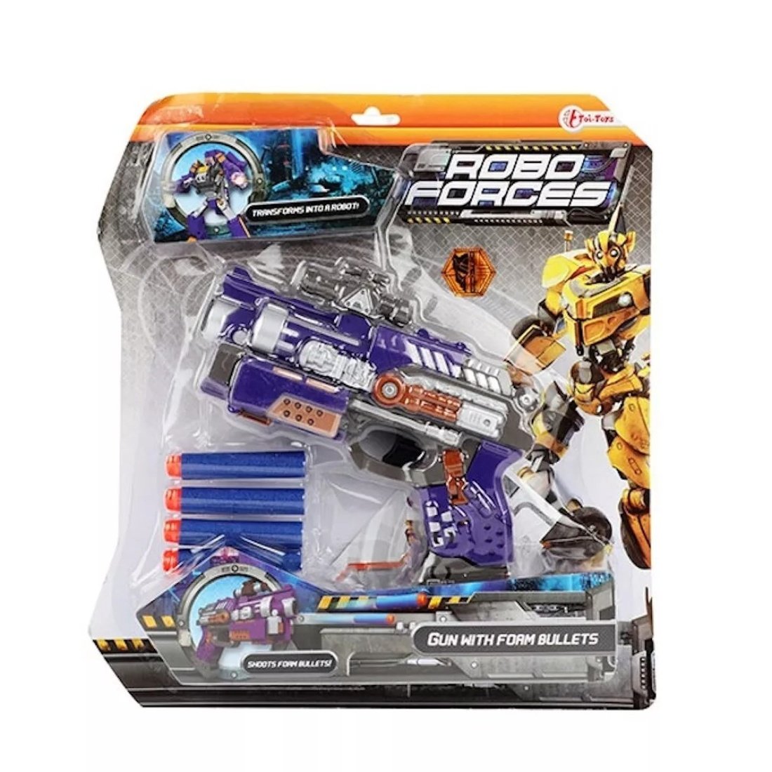 Παιχνίδι Toi Toys- Robot Μετασχηματιστής Ρομπότ-Όπλο με μαλακά βέλη 3 Χρώματα - Image 7