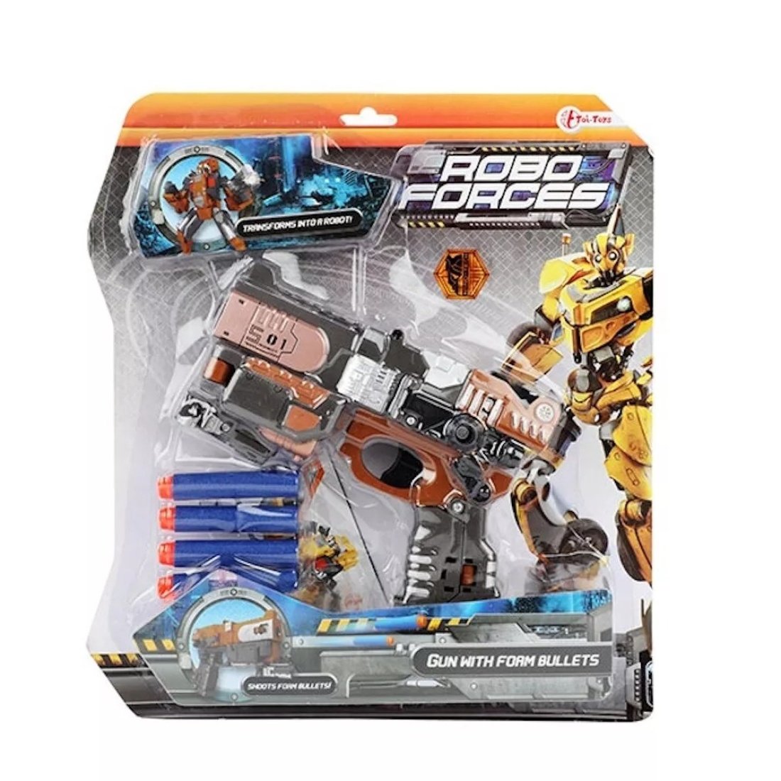 Παιχνίδι Toi Toys- Robot Μετασχηματιστής Ρομπότ-Όπλο με μαλακά βέλη 3 Χρώματα - Image 9