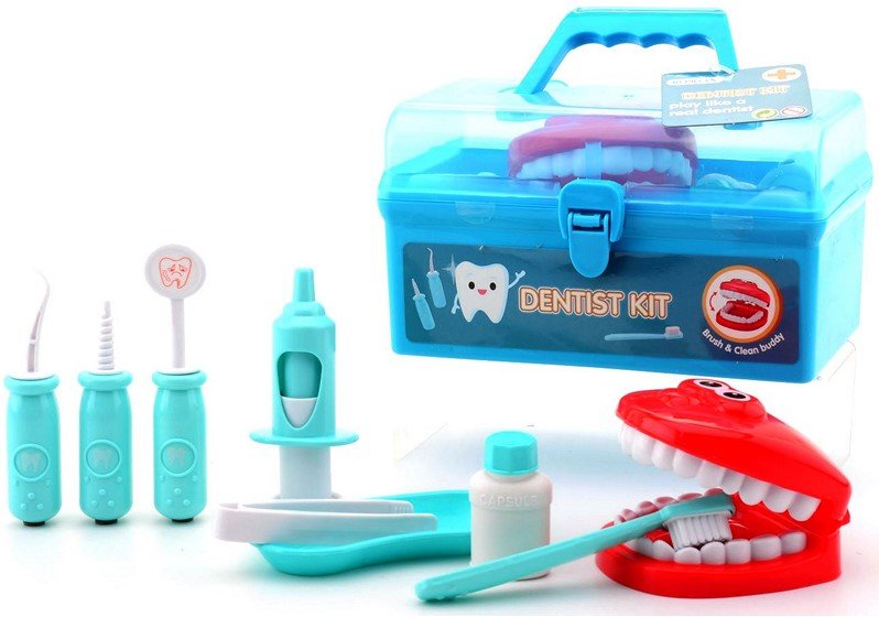 tandarts-speelset-in-koffer-22x14x12-5cm Παιδικό Ιατρικό Σετ Μικρός Οδοντίατρος - Image 1