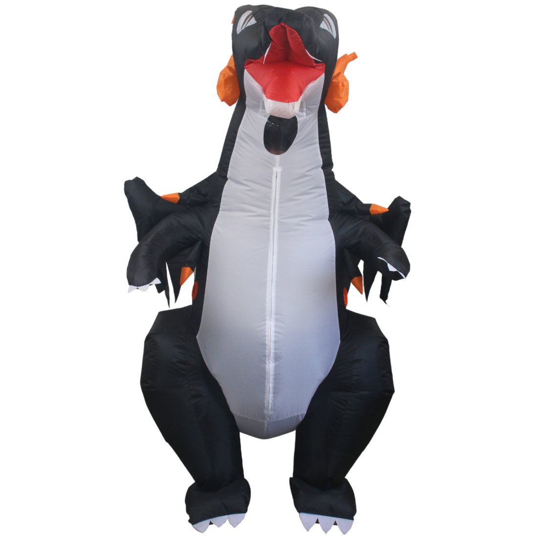 Αποκριάτικη Unisex Στολή Φουσκωτός Δράκος Μαύρος με Φωτιές - Image 6