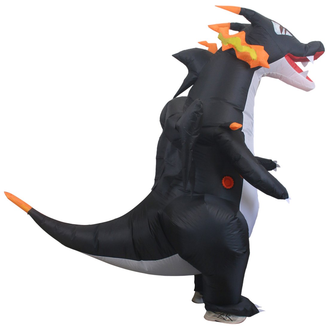 Αποκριάτικη Unisex Στολή Φουσκωτός Δράκος Μαύρος με Φωτιές - Image 2