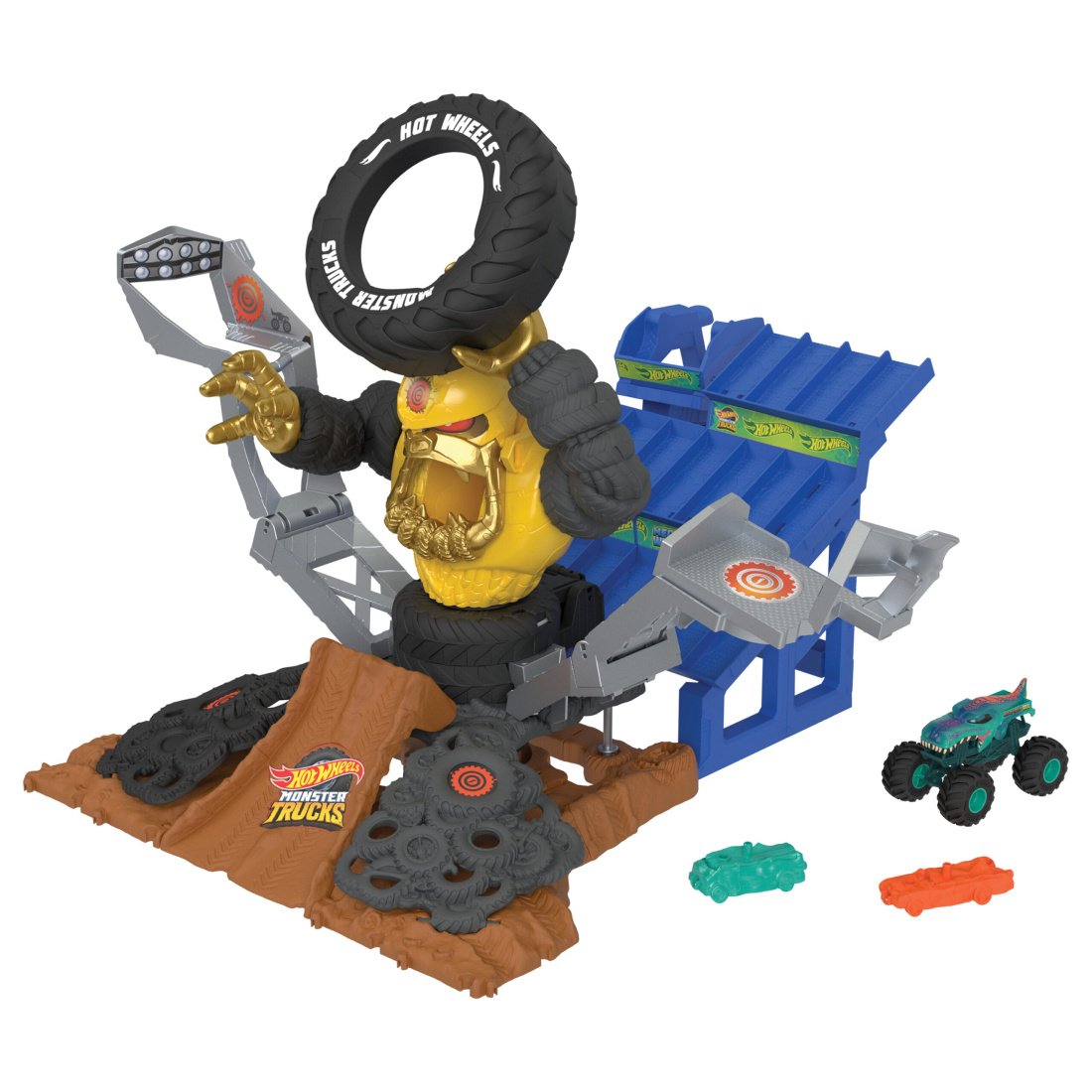 Hot Wheels Monster Trucks Arena World Σετ Με Ρομπογορίλα (HPN71) - Image 2