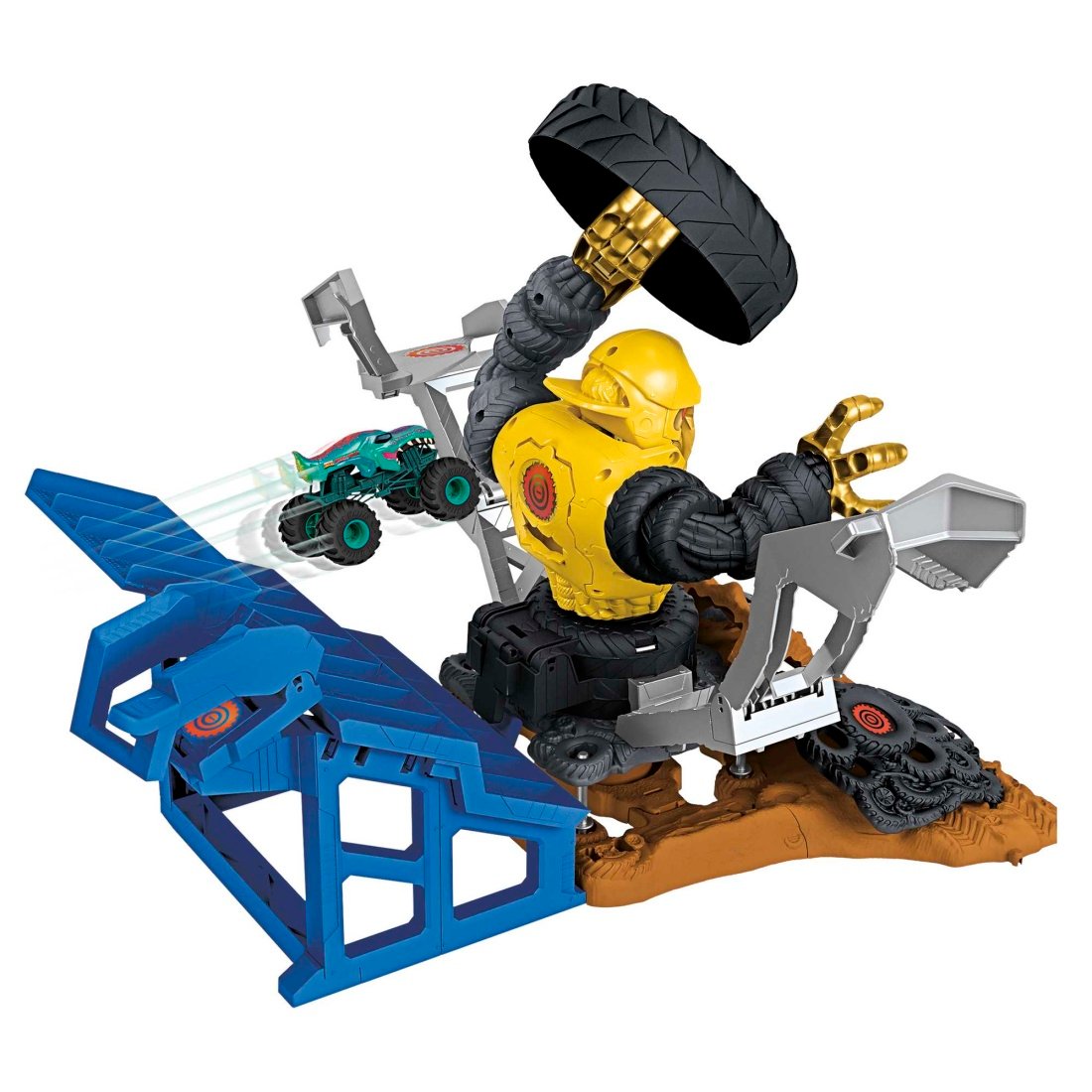 Hot Wheels Monster Trucks Arena World Σετ Με Ρομπογορίλα (HPN71) - Image 3