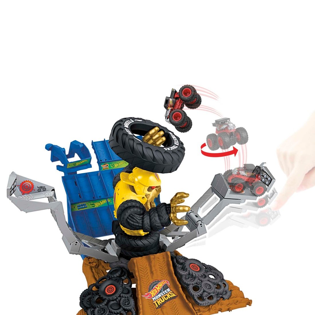 Hot Wheels Monster Trucks Arena World Σετ Με Ρομπογορίλα (HPN71) - Image 4