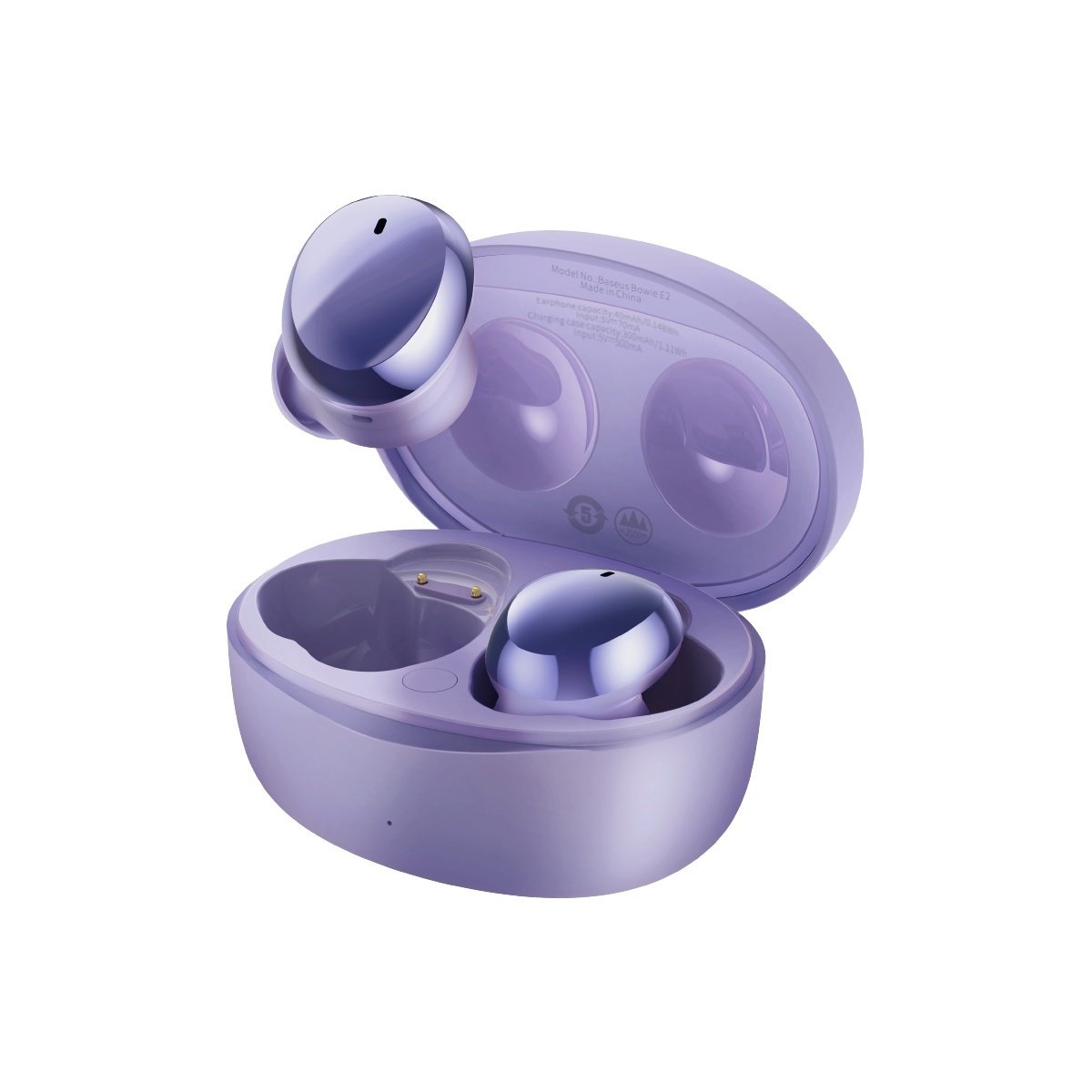 20220104160531_baseus_bowie_e2_in_ear_bluetooth_handsfree_mov Baseus Bowie E2 In-ear Bluetooth Handsfree Ακουστικά με Θήκη Φόρτισης Μωβ - Image 1