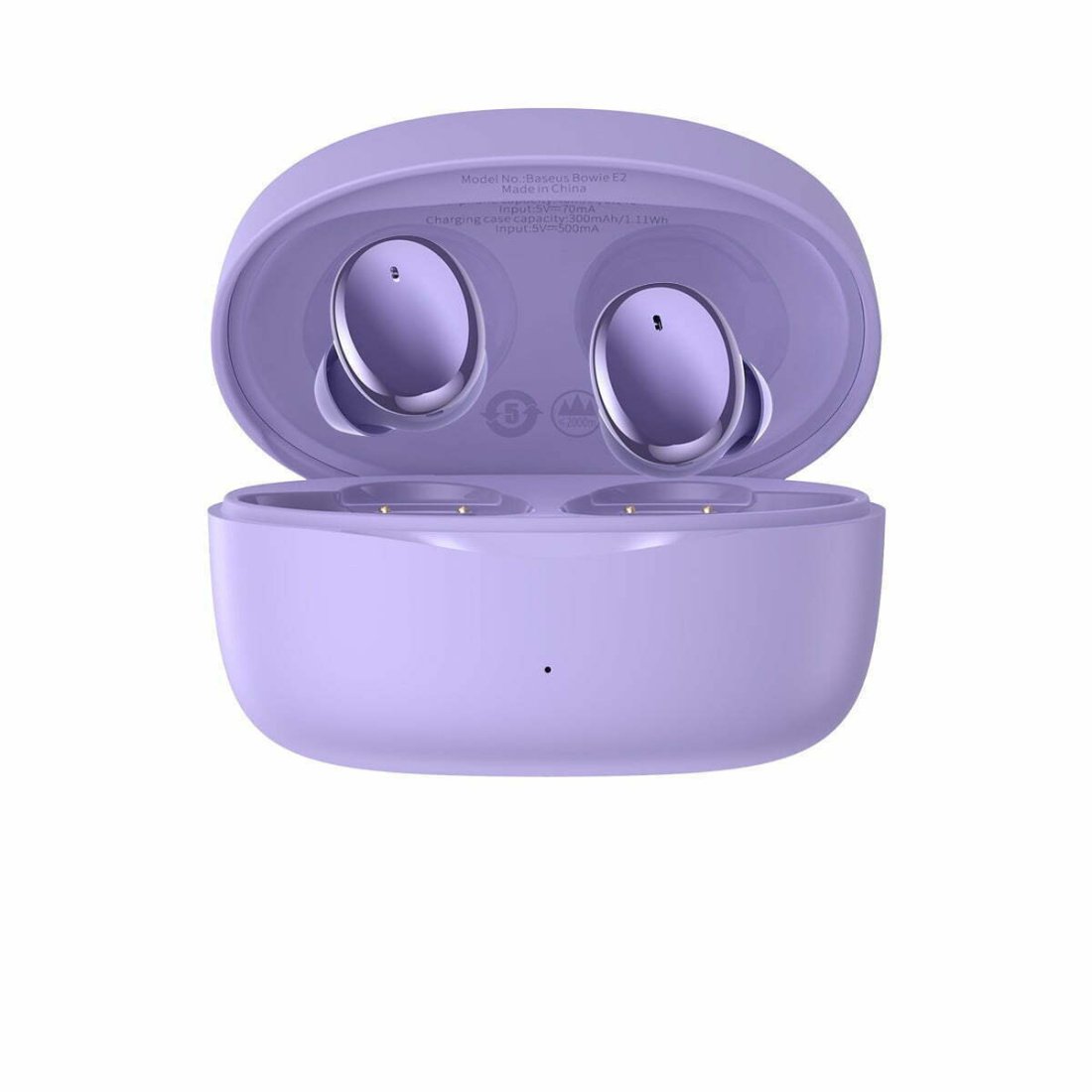 Baseus Bowie E2 In-ear Bluetooth Handsfree Ακουστικά με Θήκη Φόρτισης Μωβ - Image 4