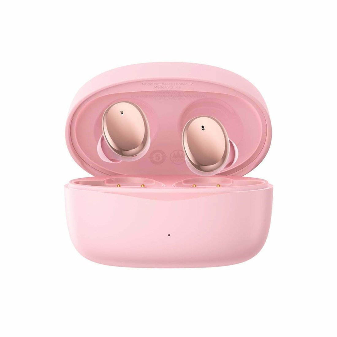 Baseus Bowie E2 In-ear Bluetooth Handsfree Ακουστικά με Θήκη Φόρτισης Ροζ - Image 2