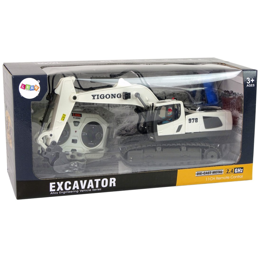 Εκσκαφέας Caterpillar Τηλεκατευθυνόμενος 11channel Με Επαναφορτιζόμενες Μπαταρίες Άσπρο 1:14 - Image 5