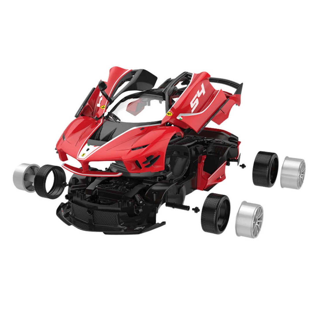 Rastar Ferrari FXX K Evo Τηλεκατευθυνόμενο Building Blocks 1:18 Red 88 Pieces - Image 2