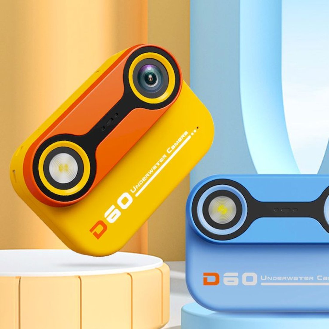 Παιδική Αδιάβροχη Κάμερα D60 1080P FHD για Κορίτσια Αγόρια 3-12 ετών Μπλε - Image 3