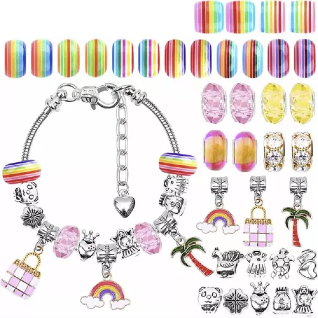 Σετ χάντρες για κατασκευή κοσμημάτων 107τμχ Kruzzel - Image 13